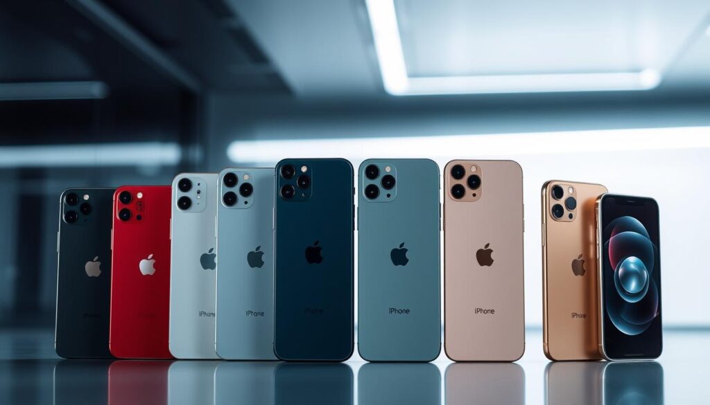 comparação de modelos de iphone